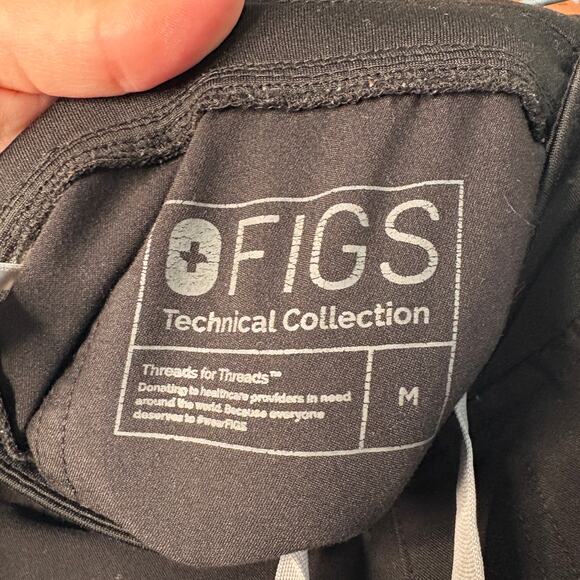 FIGS Zamora Jogger Scrub Pants in Black Sz M Technical Collection - Picture 7 of 10